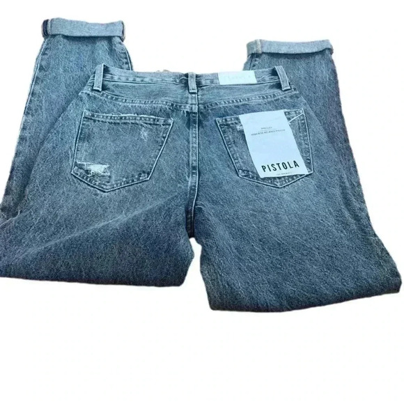 Pistola Presley High Rise Relaxed Roller Jeans In York Size 26 NWT - Picture 4 of 5